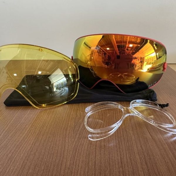sí- vagy snowboard szemüveg ÚJ piros/arany