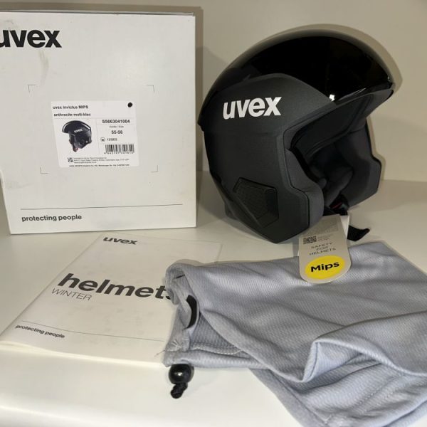Uvex Invictus Mips Black Anthracite síbukó 55-56cm ÚJ