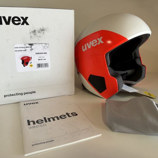 Uvex Invictus MIPS Red-White matt sísisak , síbukó 60-61cm ÚJ